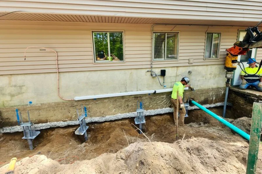 helical pier installation